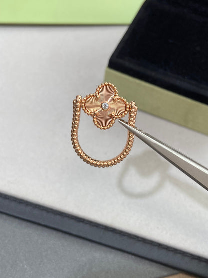 [💎ROSE💎]CLOVER RIVERSIBLE ROSE GOLD RING