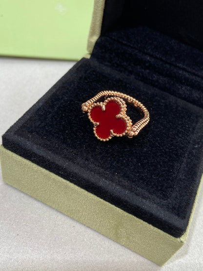 [💎ROSE💎]CLOVER RIVERSIBLE ROSE GOLD RING