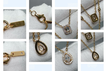[✨Rose💎]MY TWIN 2 ROW DIAMOND NECKLACE