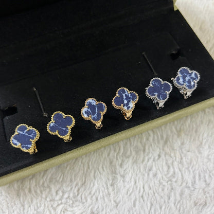 [💎ROSE💎]CLOVER PIETERSITE MEDIUM STUD EARRINGS