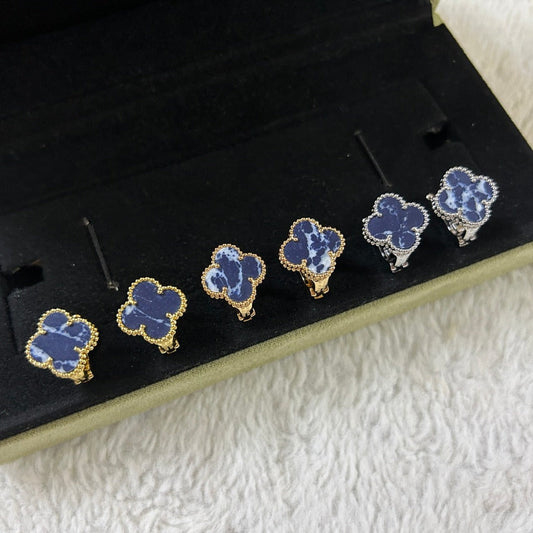 [💎ROSE💎]CLOVER PIETERSITE MEDIUM STUD EARRINGS