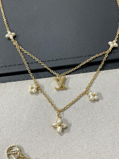 [Rose Tomorrow]FLOWERGRAM GOLD MOP DOUBLE ROW NECKLACE