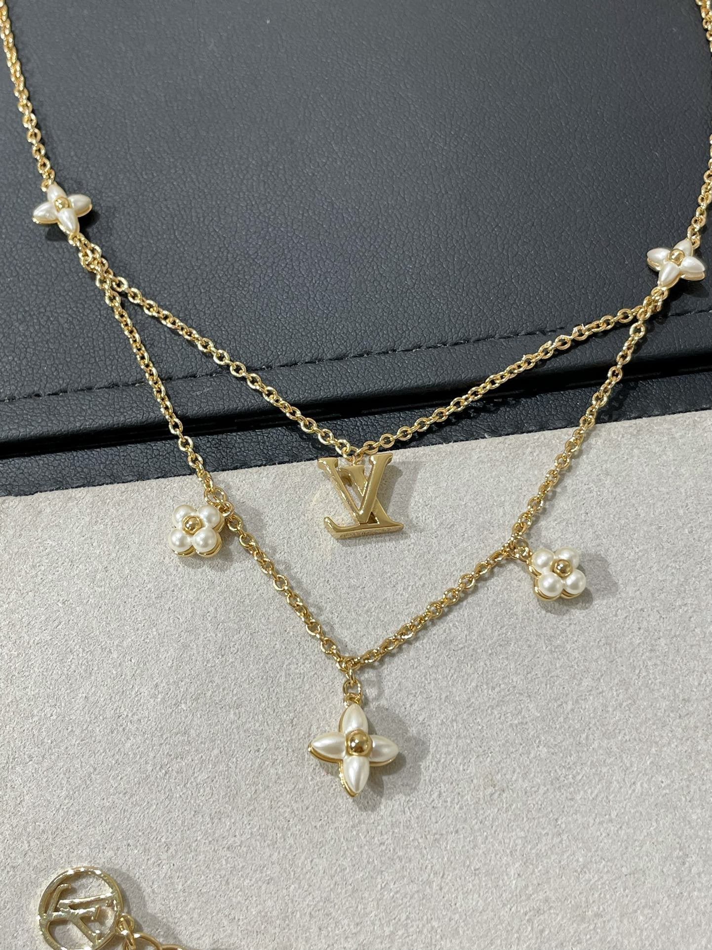 [Rose Tomorrow] FLOWERGRAM GOLD MOP DOUBLE ROW NECKLACE