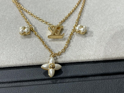 [Rose Tomorrow]FLOWERGRAM GOLD MOP DOUBLE ROW NECKLACE