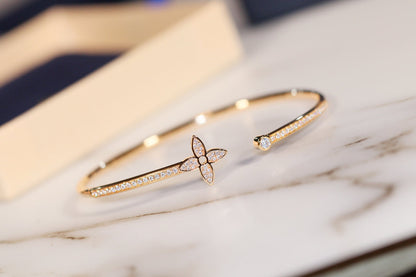 [Rose Tomorrow]IDYLLE GOLD OPEN BRACELET DIAMOND PAVED