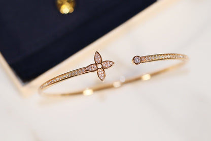 [Rose Tomorrow]IDYLLE GOLD OPEN BRACELET DIAMOND PAVED