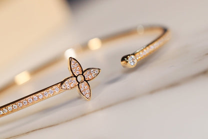 [Rose Tomorrow]IDYLLE GOLD OPEN BRACELET DIAMOND PAVED