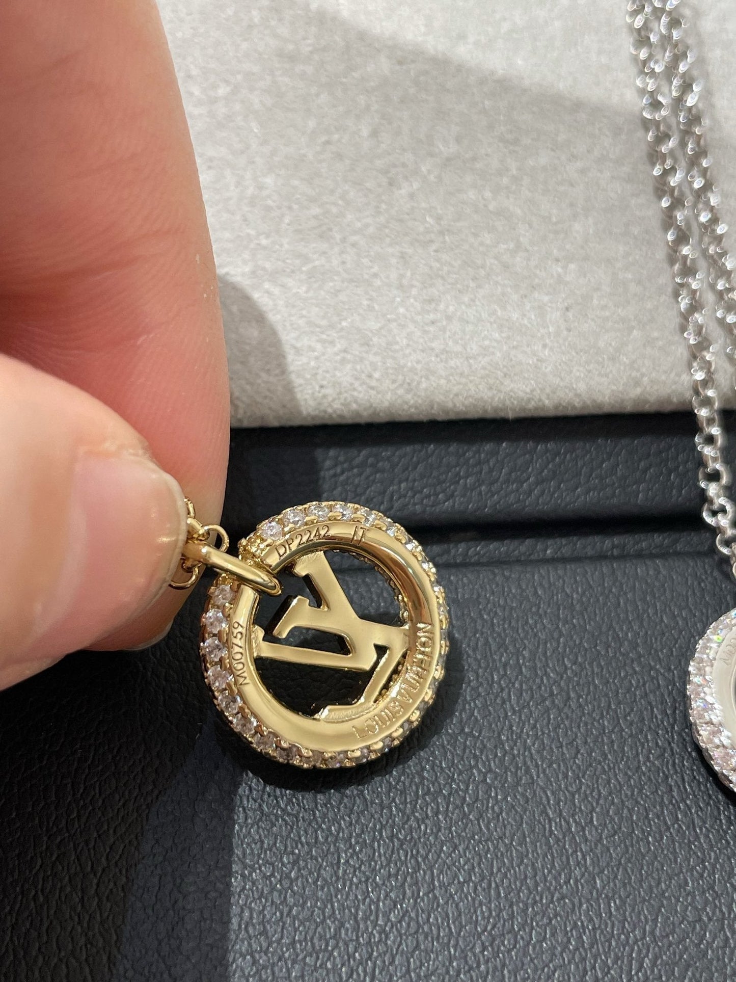 [Rose Tomorrow]BY NIGHT DIAMOND PAVED NECKLACE