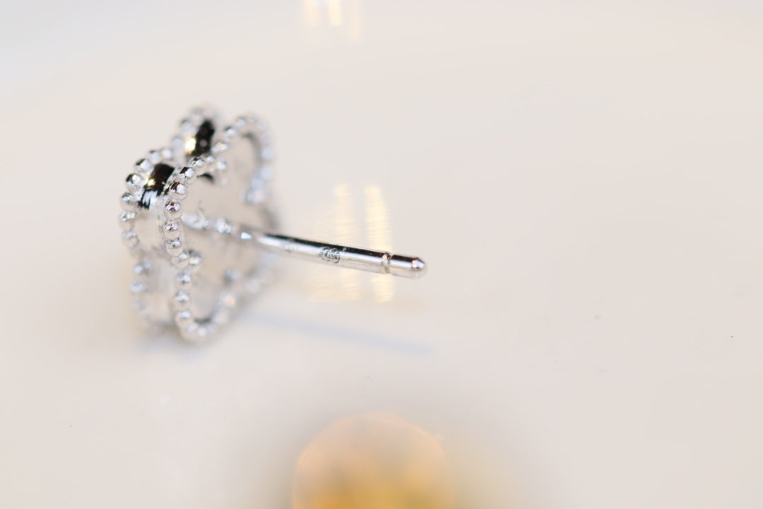 [💎ROSE💎]CLOVER MINI TURQUOISE SILVER STUD EARRINGS