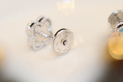 [💎ROSE💎]CLOVER MINI TURQUOISE SILVER STUD EARRINGS