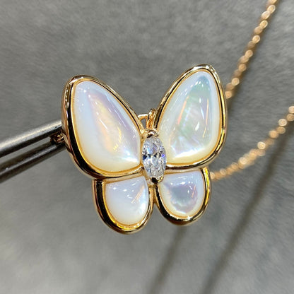 [💎ROSE💎]BUTTERFLY MOP DIAMOND NECKLACE