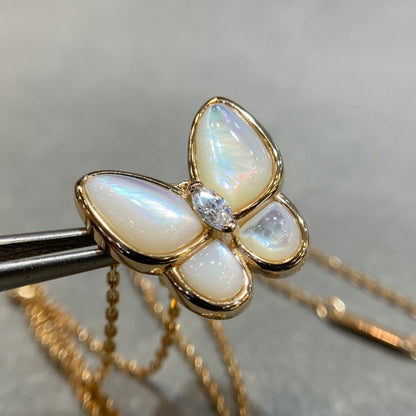 [💎ROSE💎]BUTTERFLY MOP DIAMOND NECKLACE