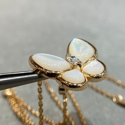 [💎ROSE💎]BUTTERFLY MOP DIAMOND NECKLACE