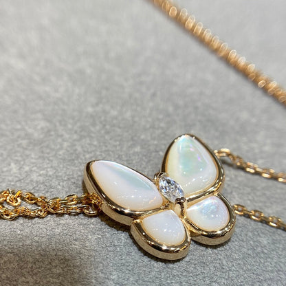 [💎ROSE💎]BUTTERFLY MOP DIAMOND NECKLACE