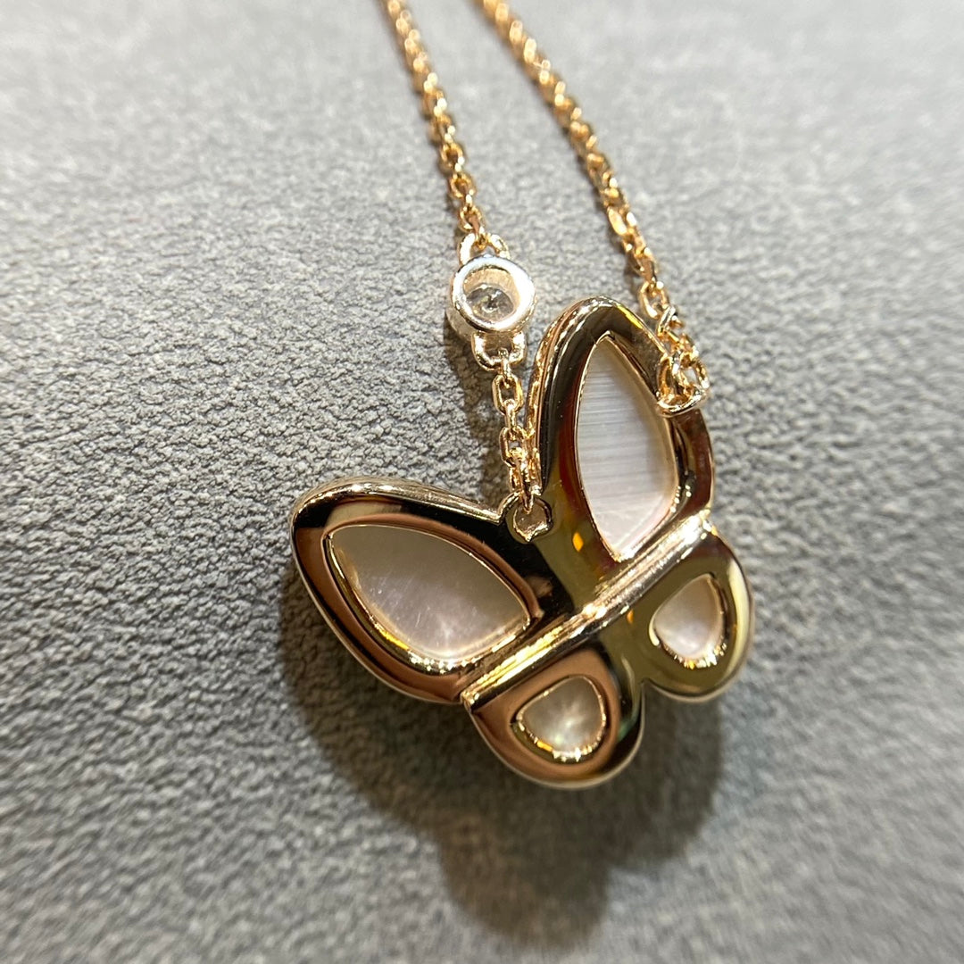 [💎ROSE💎]BUTTERFLY MOP DIAMOND NECKLACE