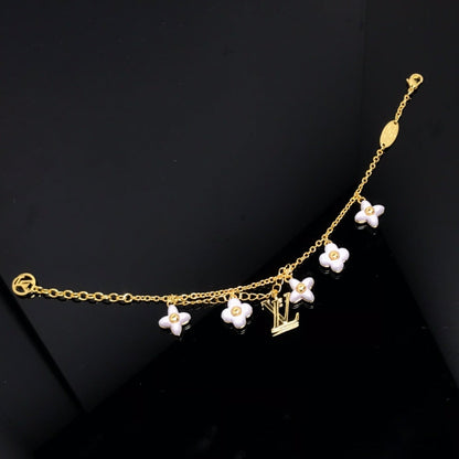 [Rose Tomorrow]LOGO 6 MOTIF STAR AND SUN GOLD BRACELET