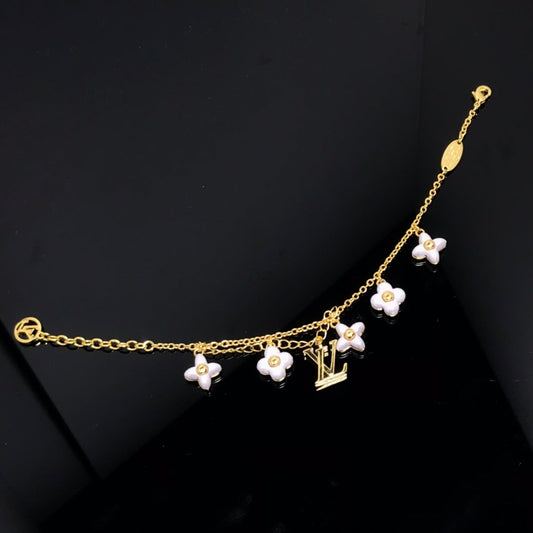 [Rose Tomorrow]LOGO 6 MOTIF STAR AND SUN GOLD BRACELET