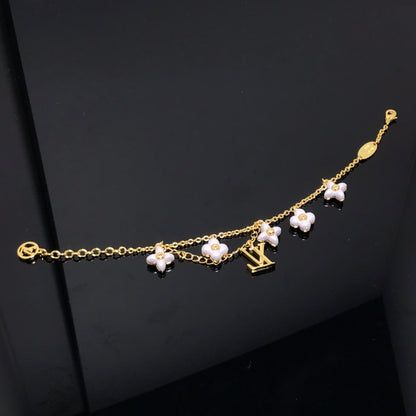 [Rose Tomorrow]LOGO 6 MOTIF STAR AND SUN GOLD BRACELET