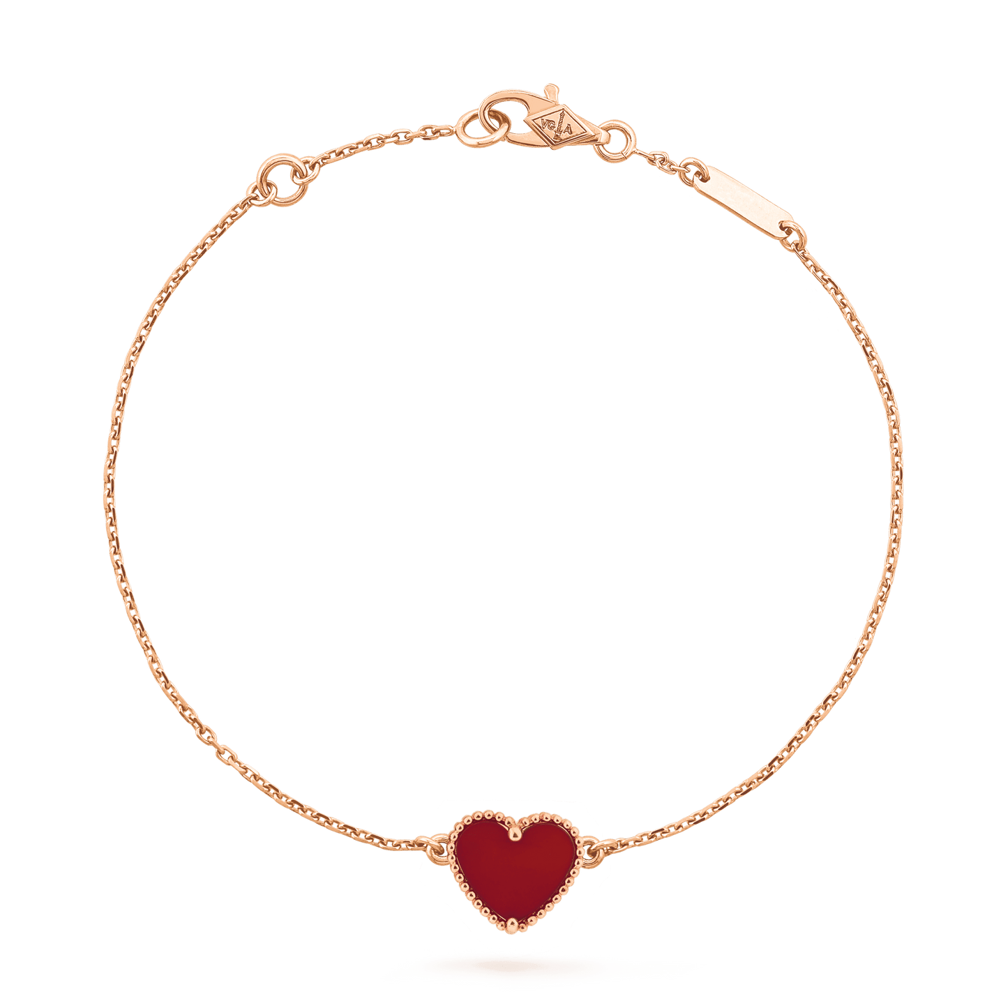 [Rose Tomorrow]HEART CARNELIAN PINK GOLD BRACELET