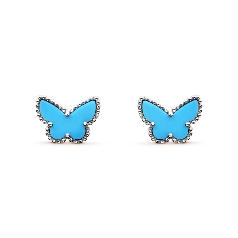 [💎ROSE💎]BUTTERFLY TURQUOISE EARRINGS SILVER