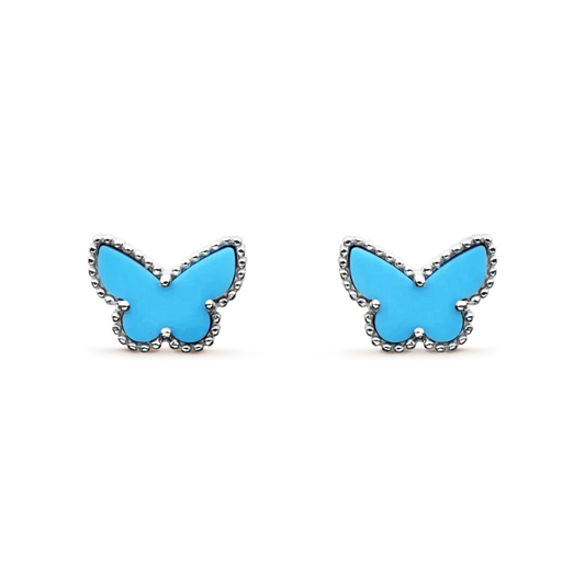 [💎ROSE💎]BUTTERFLY TURQUOISE EARRINGS SILVER