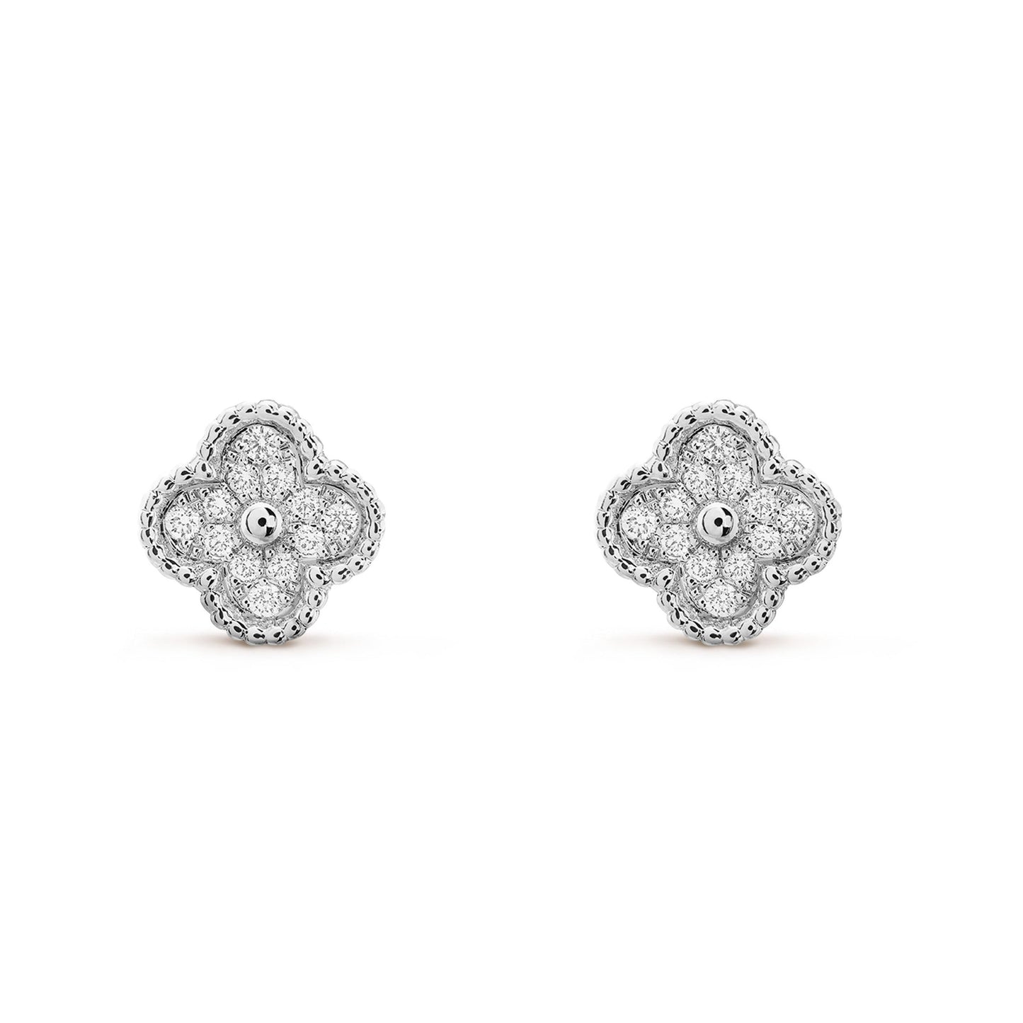 [💎ROSE💎]CLOVER MINI DIAMOND STUD EARRINGS