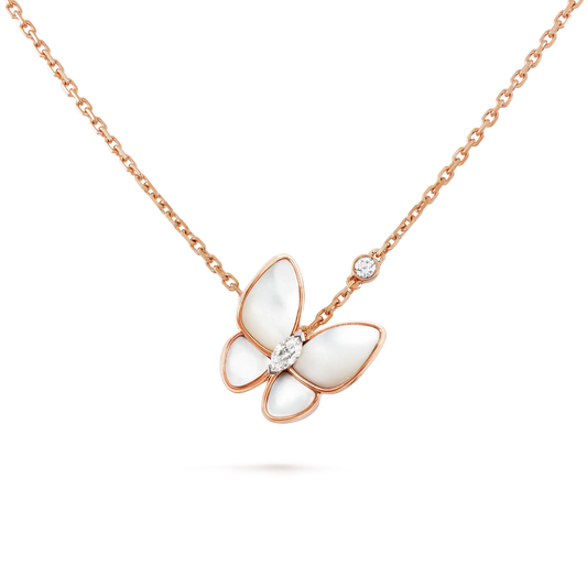 [💎ROSE💎]BUTTERFLY MOP DIAMOND NECKLACE