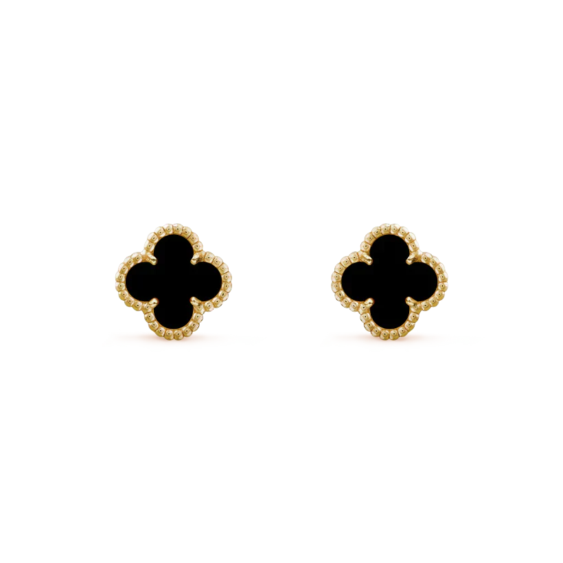 [💎ROSE💎]CLOVER MINI 9.5MM BLACK MOP EARRINGS