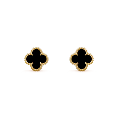 [💎ROSE💎]CLOVER MINI 9.5MM BLACK MOP EARRINGS