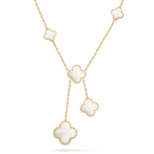 [💎ROSE💎]CLOVER MOTHER OF PEARL NECKLACE 6 MOTIF