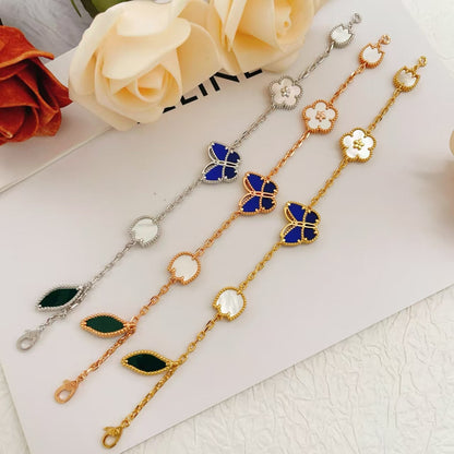 [Rose Tomorrow]2026 NEW SPRING LUCKY 5 MOTIF BRACELET 18K GOLD