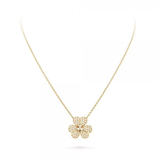 [💎ROSE💎]FLOWER DIAMOND NECKLACE