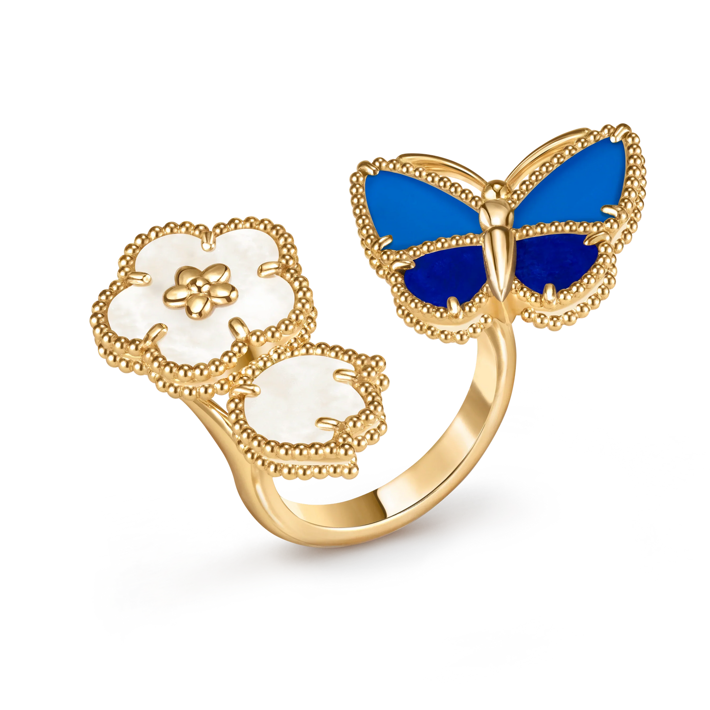 [Rose Tomorrow】2026 NEW MODEL SPRING LUCKY 3 MOTIF GOLD RING