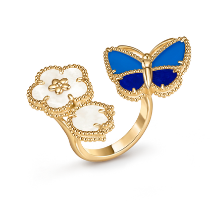 [Rose Tomorrow】2026 NEW MODEL SPRING LUCKY 3 MOTIF GOLD RING