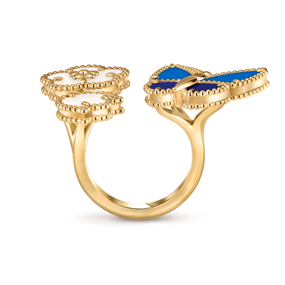 [Rose Tomorrow】2026 NEW MODEL SPRING LUCKY 3 MOTIF GOLD RING