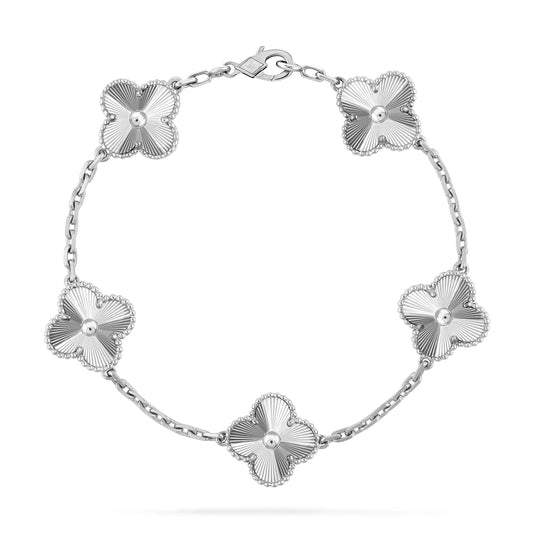 [Rose Jewelrys]CLOVER SILVER 5 MOTIFS BRACELET