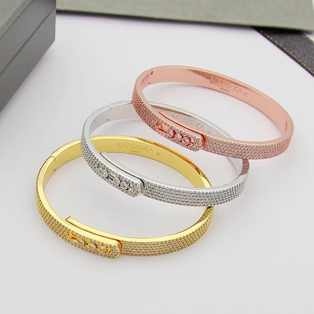 [✨Rose💎]Move Noa Full Pave Diamond Bangle Bracelet