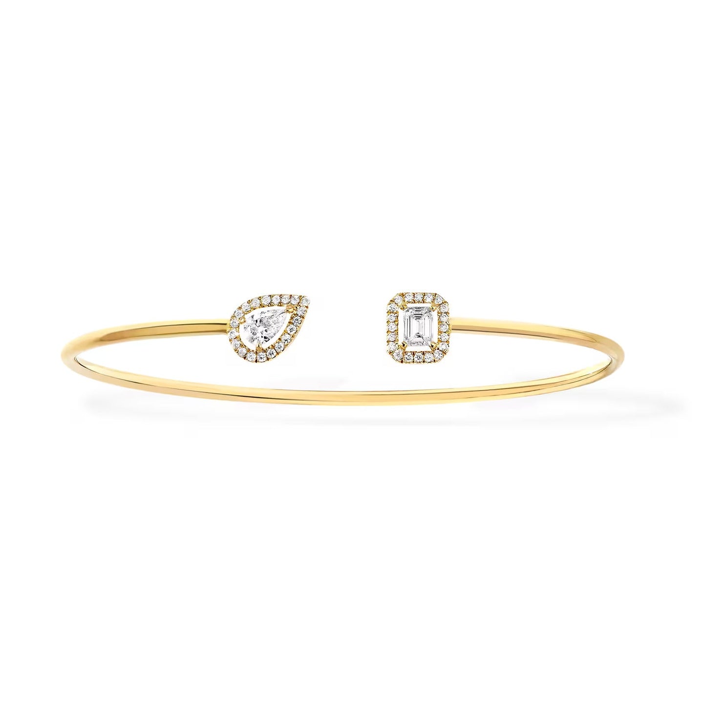 [✨Rose💎]JONC FLEX MY TWIN TOI & MOI SILVER DIAMOND BRACELET