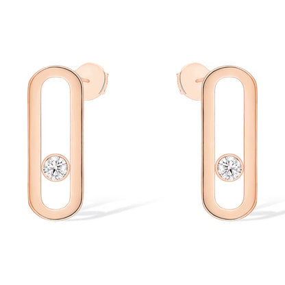 [✨Rose💎]MOVE UNO SMALL 1 DIAMOND EARRINGS