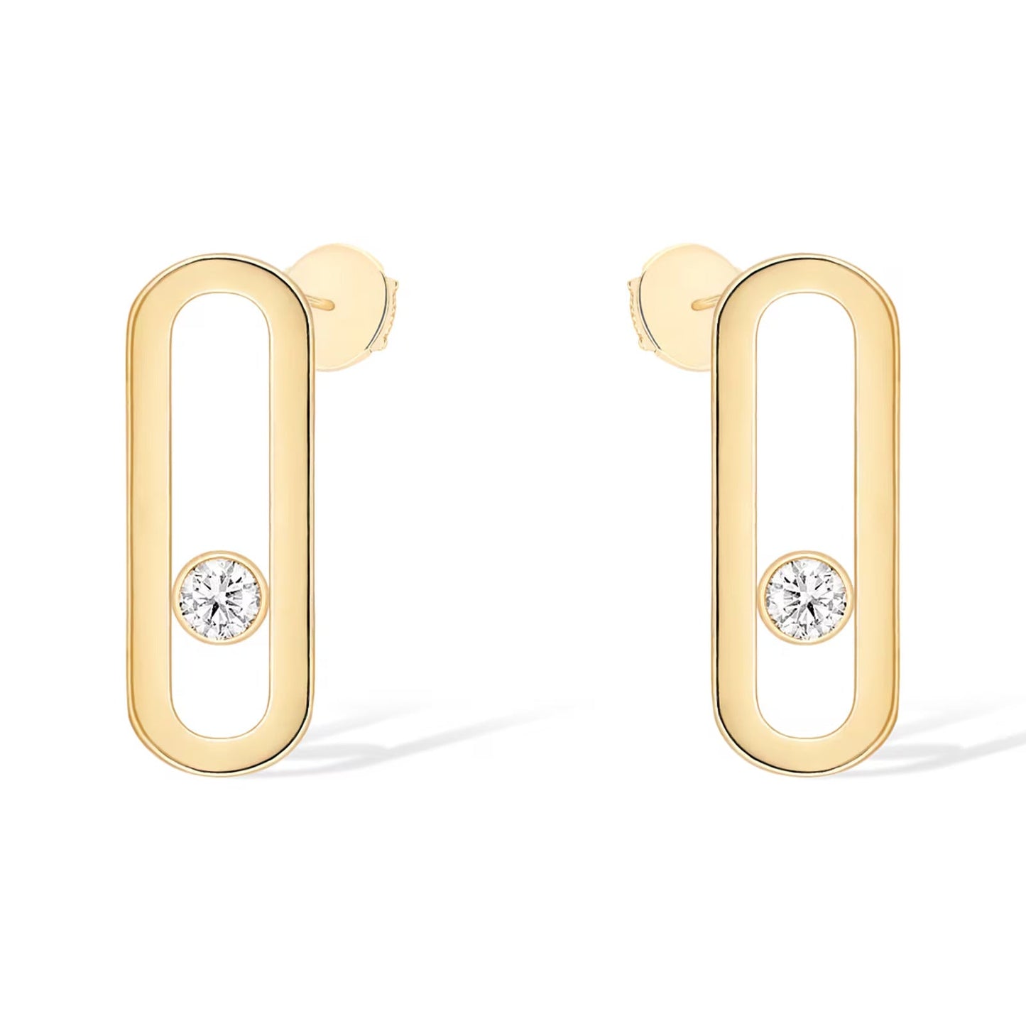 [✨Rose💎]MOVE UNO SMALL 1 DIAMOND EARRINGS