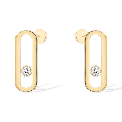 [✨Rose💎]MOVE UNO SMALL 1 DIAMOND EARRINGS