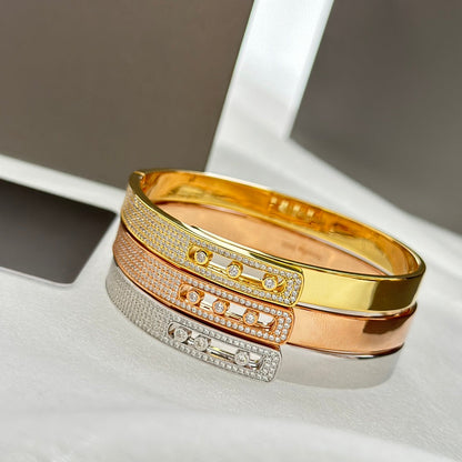[✨Rose💎]Move Noa Rose Gold Pave Diamond Bangle Bracelet
