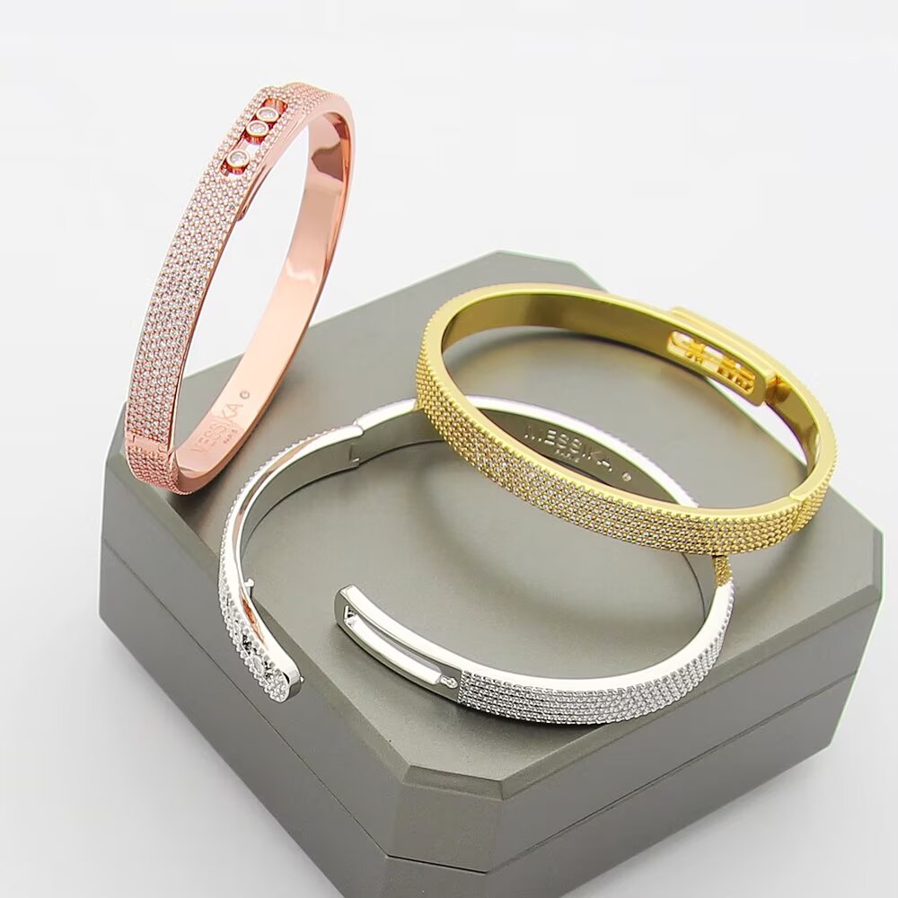 [✨Rose💎]Move Noa Full Pave Diamond Bangle Bracelet
