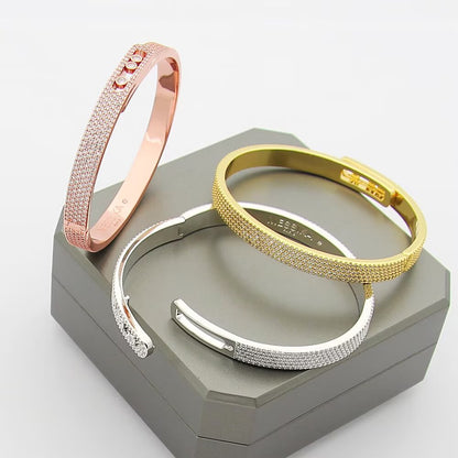 [✨Rose💎]Move Noa Full Pave Diamond Bangle Bracelet