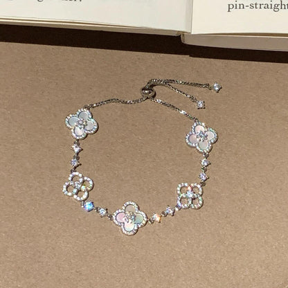 [Rose Tomorrow]CLOVER 5 MOTIF PINK BLUE RED WHITE BRACELET