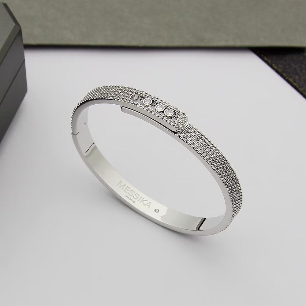 [✨Rose💎]Move Noa Full Pave Diamond Bangle Bracelet