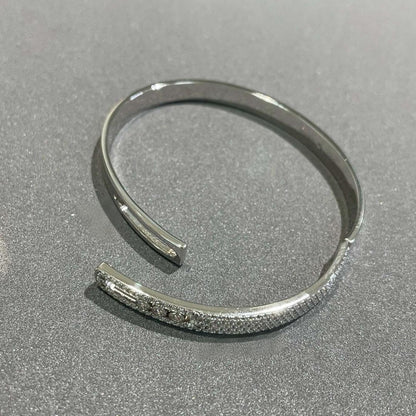 [✨Rose💎]Move Noa Rose Gold Pave Diamond Bangle Bracelet