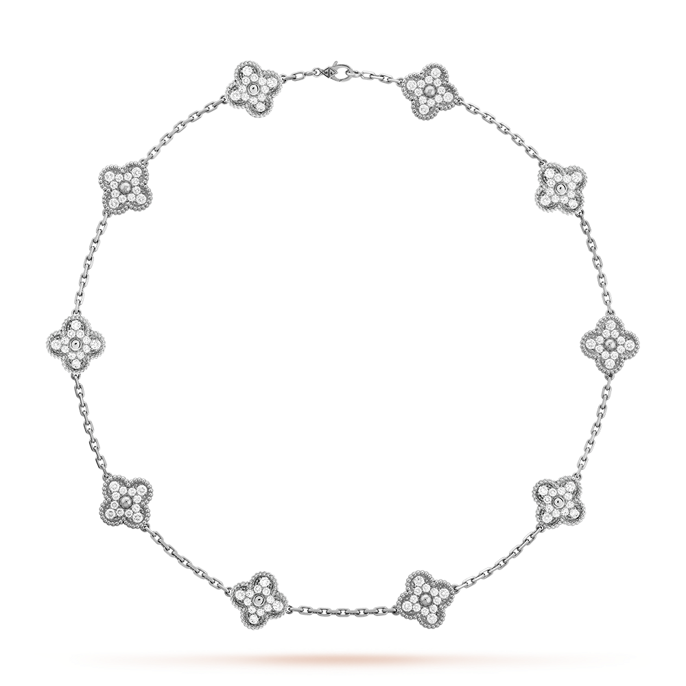 [Rose Tomorrow]CLOVER 10 MOTIFS DIAMOND NECKLACE