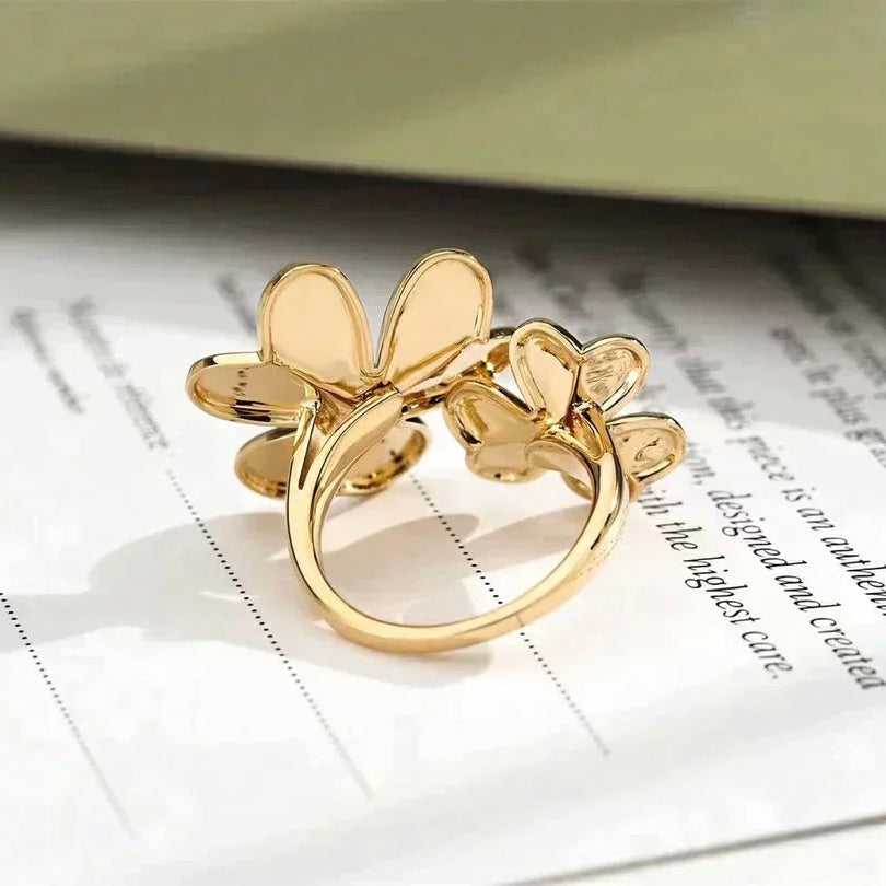 [💎ROSE💎]CLOVER COMOS GOLD DIAMOND RING