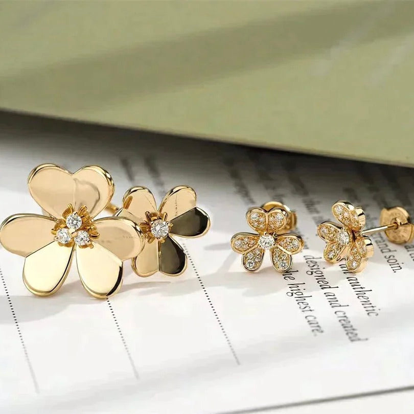 [💎ROSE💎]CLOVER COMOS GOLD DIAMOND RING